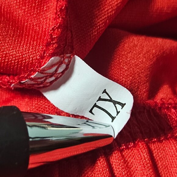 Retro Red Flared Bell Bottom Pants Womens Size XL Stretchy Fabric Lightweight - Picture 3 of 3